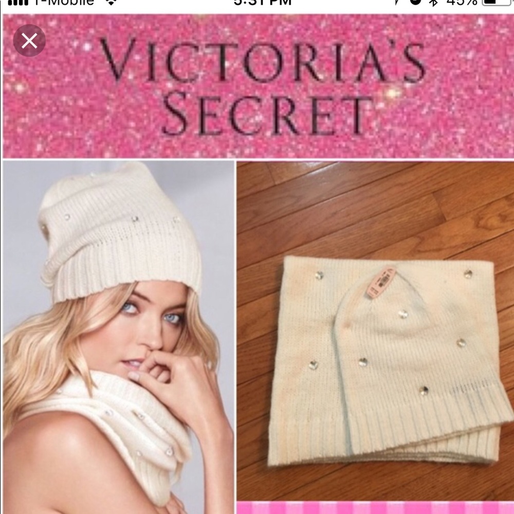 Victoria Secret beanie and scarf